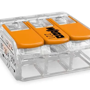Crafted 221-413: Compact Terminal Block 3 Conductor Clear. 50/pk