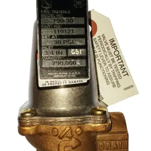 110121: Model 790, 3/4" #30, 790,000 BTU Relief Valve for Hydronic Systems Buy Online