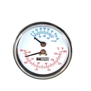 CTP25R: Tri-O-Meter 2-1/2" 1/4"NPT Rear Connection Brand New