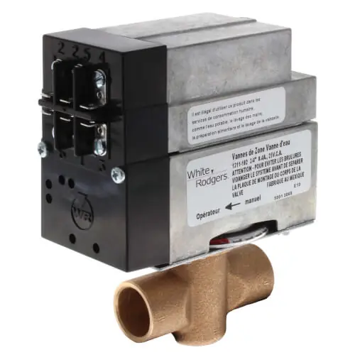 1311-102: White Rodgers 3/4"3-Wire24vZoneVlv w/AuxSw Limited Offer