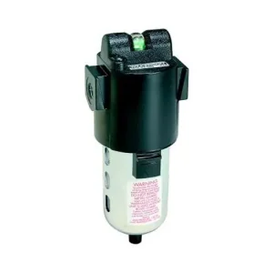 Final Sale M16-02-000: 1/4"npt Port Size Coalescing Filter with Polycarbonate Bowl, Bowl Guard, 0.01 Micron Borosilicate Cloth Type C Filter Element, 37 SCFM Flow