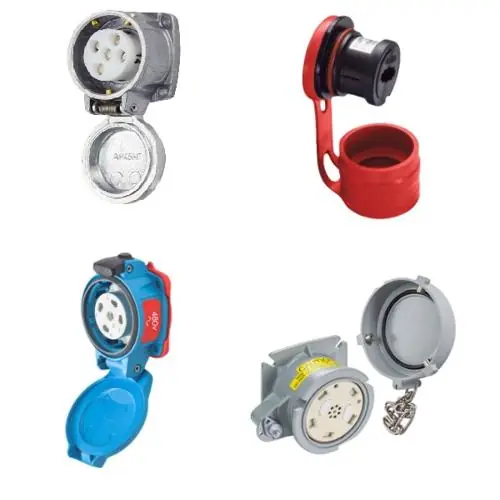 Affordable Meltric 33-14043-972-354-4X Ds20 Receptacle Poly Blue Size .2 Type 4X 3P+G 20A 480 Vac 60 Hz +2 Aux Self-Ejecting Connector Release Type 4X Watertightness